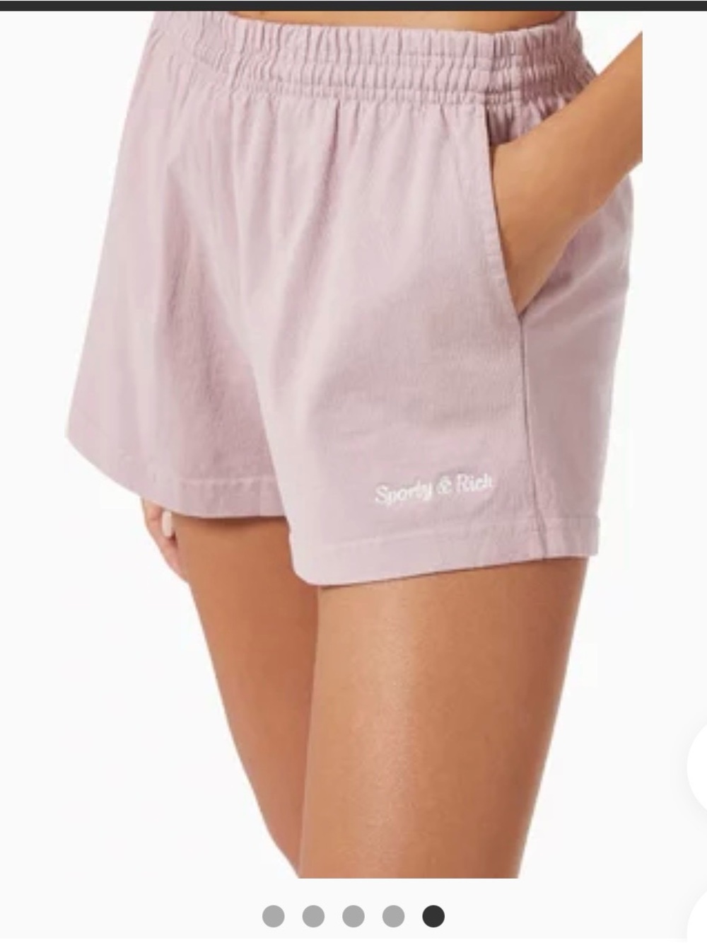 Sporty & Rich Light Pink Disco Shorts